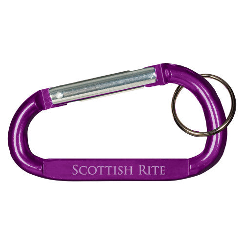 Purple Carabiner with Split Ring